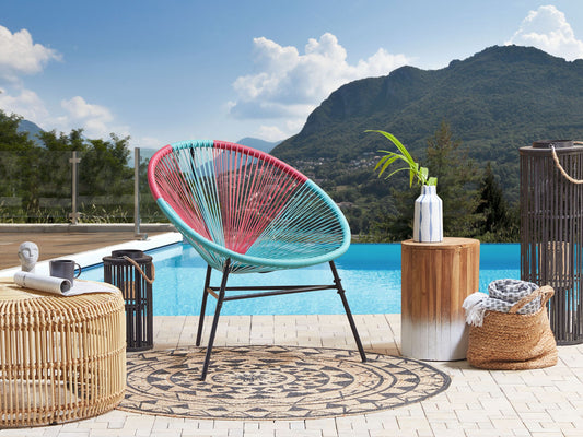 Gartenstuhl ACAPULCO Polyrattan Türkis