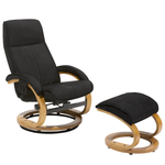 Massagestuhl HERO mit Fussstütze Stoff Schwarz