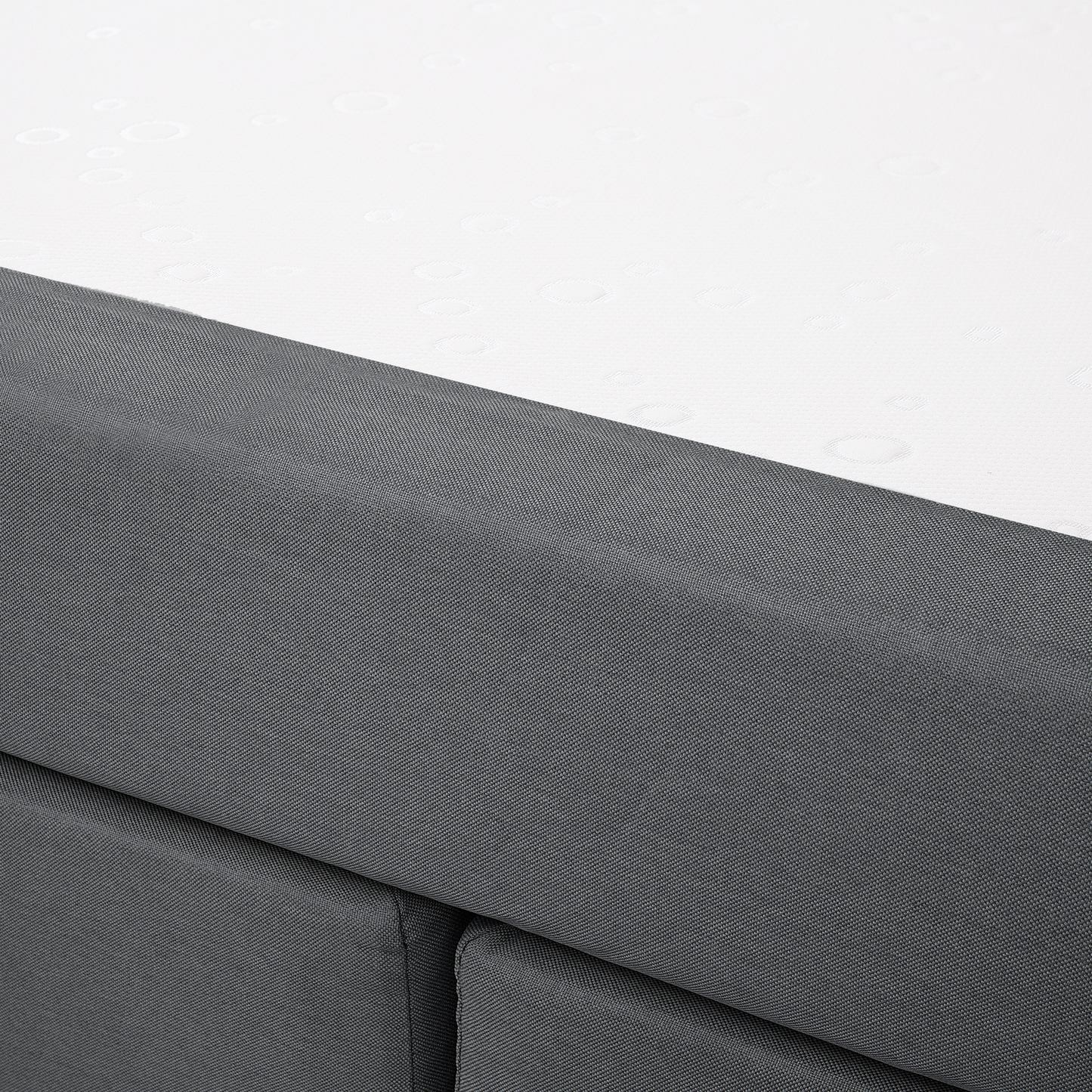 Boxspringbett Stoff ADMIRAL 160 x 200 cm Dunkelgrau