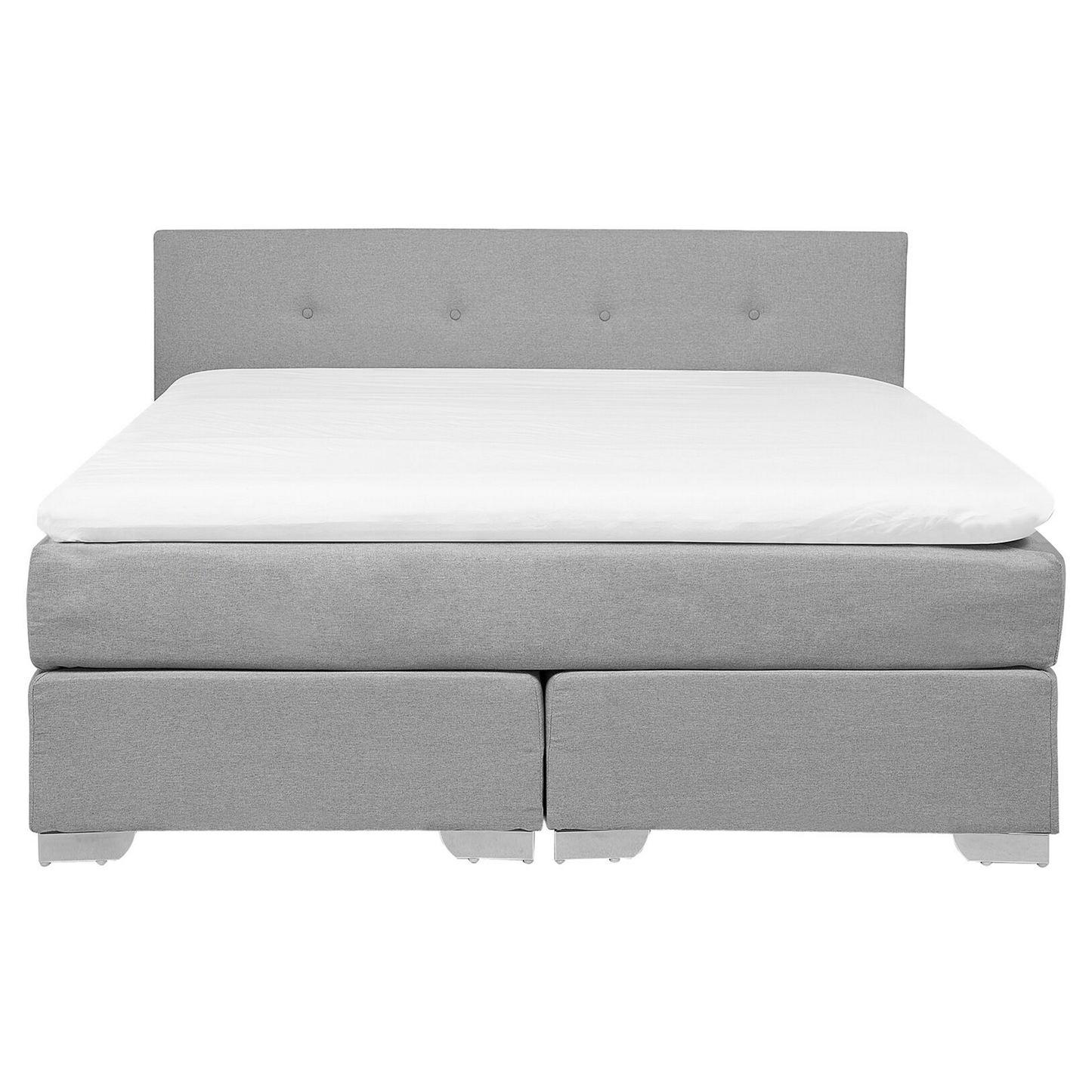 Boxspringbett Stoff CONSUL 160 x 200 cm Hellgrau