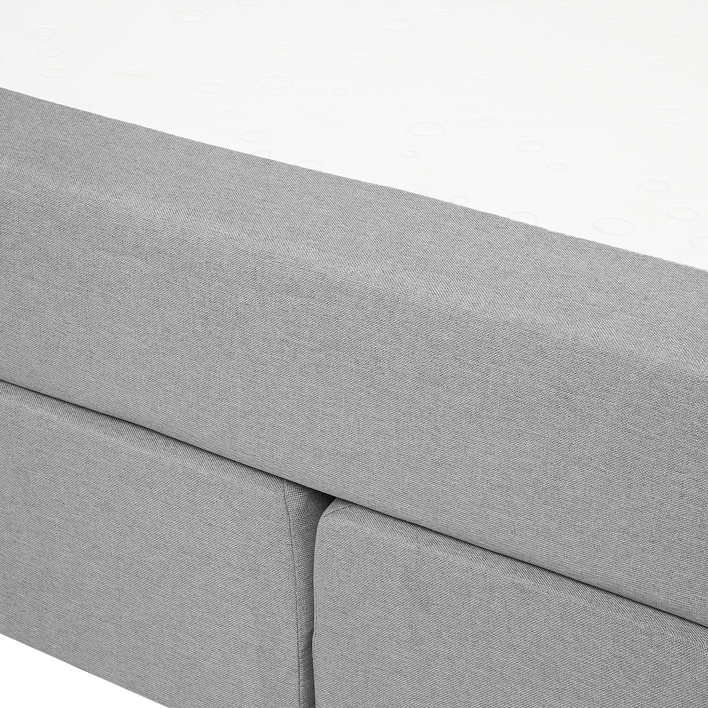 Boxspringbett Stoff CONSUL 160 x 200 cm Hellgrau