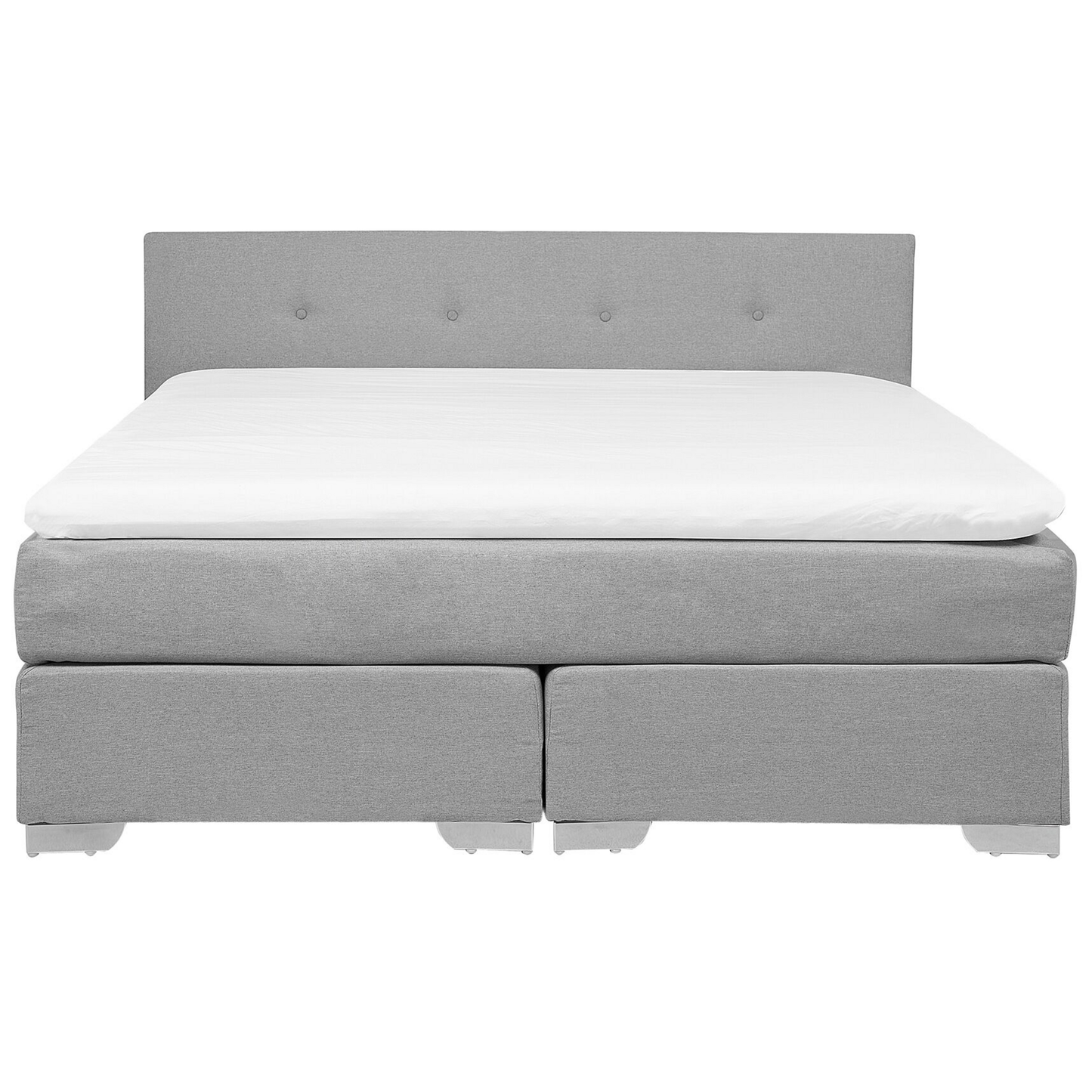 Boxspringbett Stoff CONSUL 180 x 200 cm Hellgrau