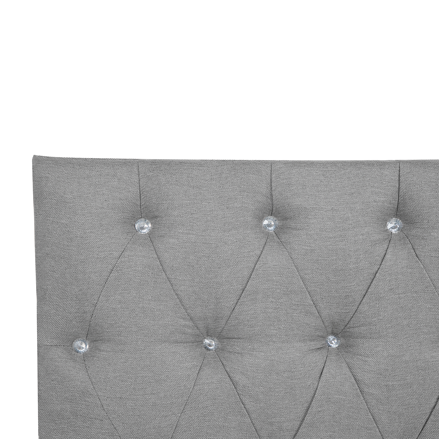 Boxspringbett Stoff DUCHESS 160 x 200 cm Hellgrau