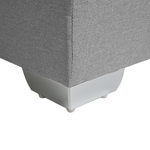 Boxspringbett Stoff DUCHESS 160 x 200 cm Hellgrau