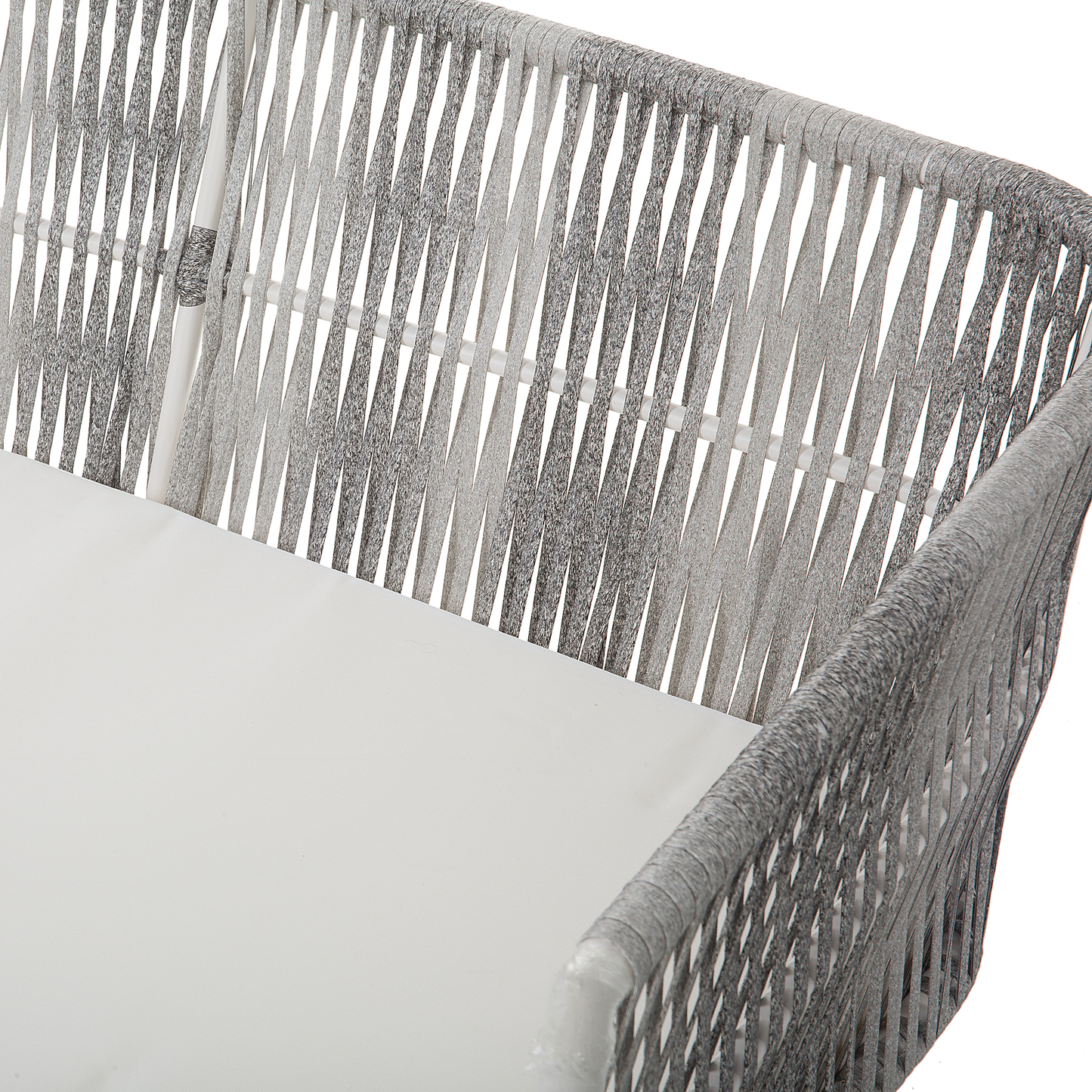 Lounge Set mit Tisch 4-Sitzer RAGUSA Polyrattan Cremeweiss