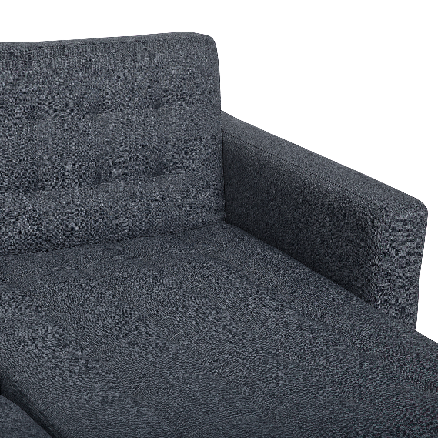 Modulsofa Polsterbezug Schlaffunktion dunkelgrau linksseitig ABERDEEN