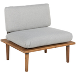 Lounge Set mit Tisch 4-Sitzer FRASCATI modular zertifiziertes Akazienholz Hellgrau