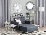 Chaiselongue Polsterbezug dunkelgrau / silber ABERDEEN