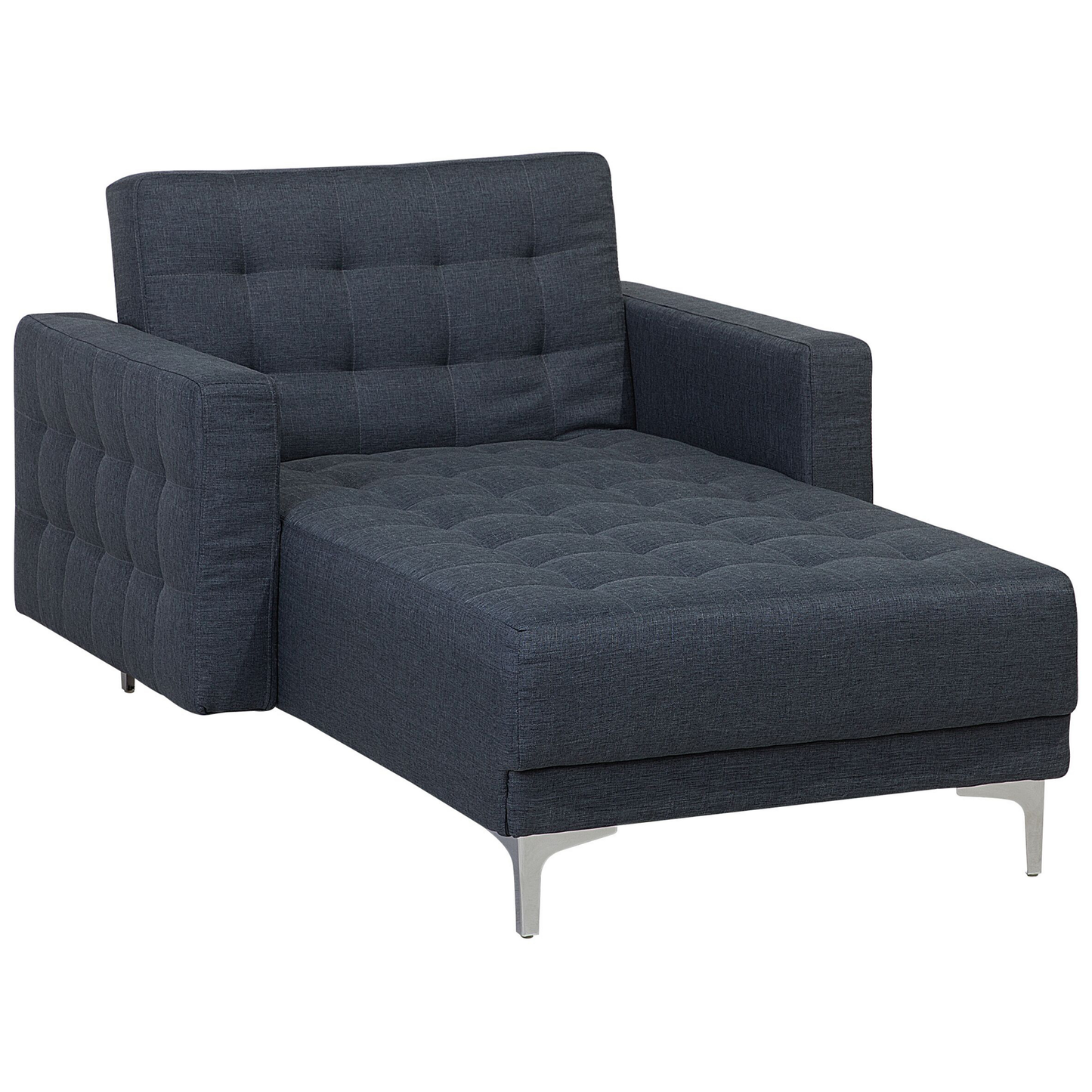 Chaiselongue Polsterbezug dunkelgrau / silber ABERDEEN