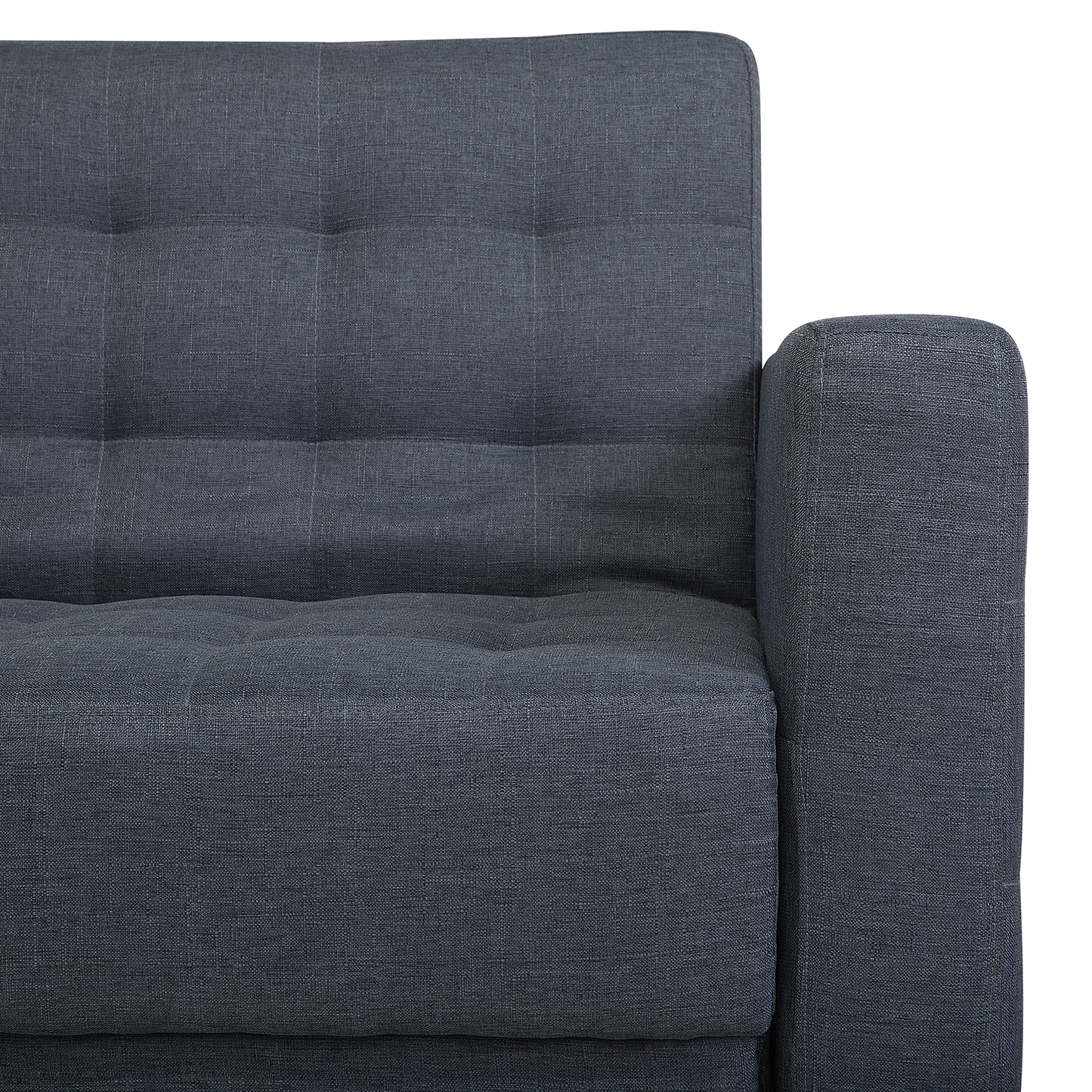 Schlafsofa 3-Sitzer Polsterbezug dunkelgrau ABERDEEN