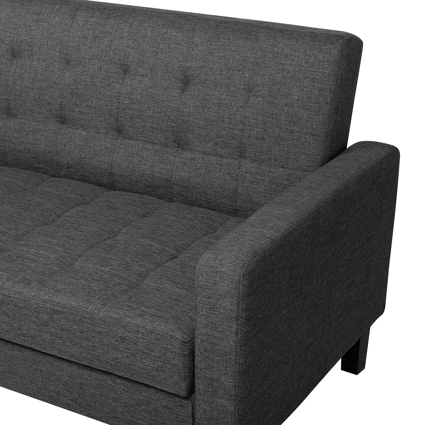 3-Sitzer Schlafsofa dunkelgrau mit Stauraum VEHKOO