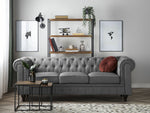 3-Sitzer Sofa Polsterbezug hellgrau CHESTERFIELD gross