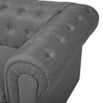 3-Sitzer Sofa Polsterbezug hellgrau CHESTERFIELD gross