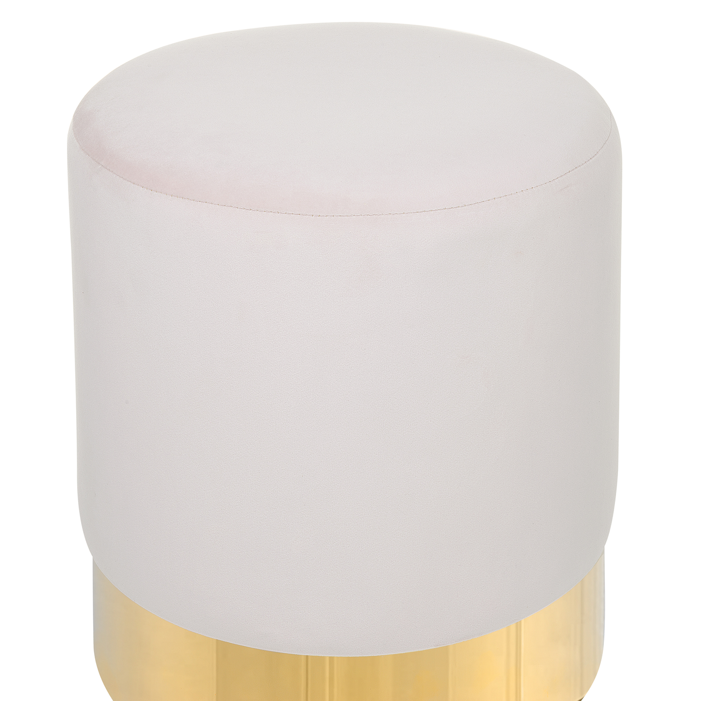 Pouf rosa Samtstoff ⌀ 39 cm SOPHIA