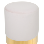 Pouf rosa Samtstoff ⌀ 39 cm SOPHIA