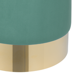 Pouf grün Samtstoff ⌀ 39 cm SOPHIA