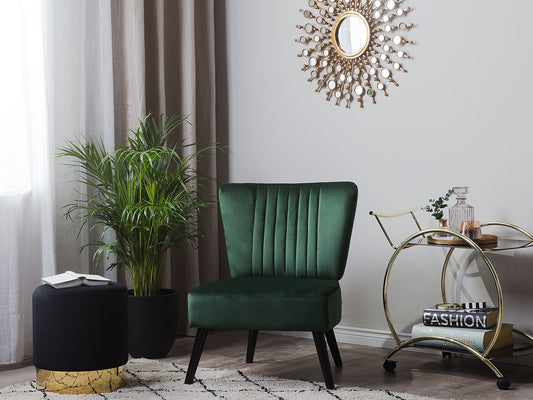 Sessel VAASA Samtstoff Smaragdgrün