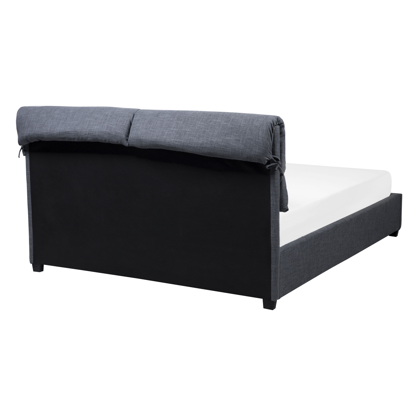 Polsterbett Leinenoptik grau Lattenrost 140 x 200 cm BELFORT