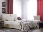 Bett mit Lattenrost Stoff BELFORT 160 x 200 cm Hellbeige