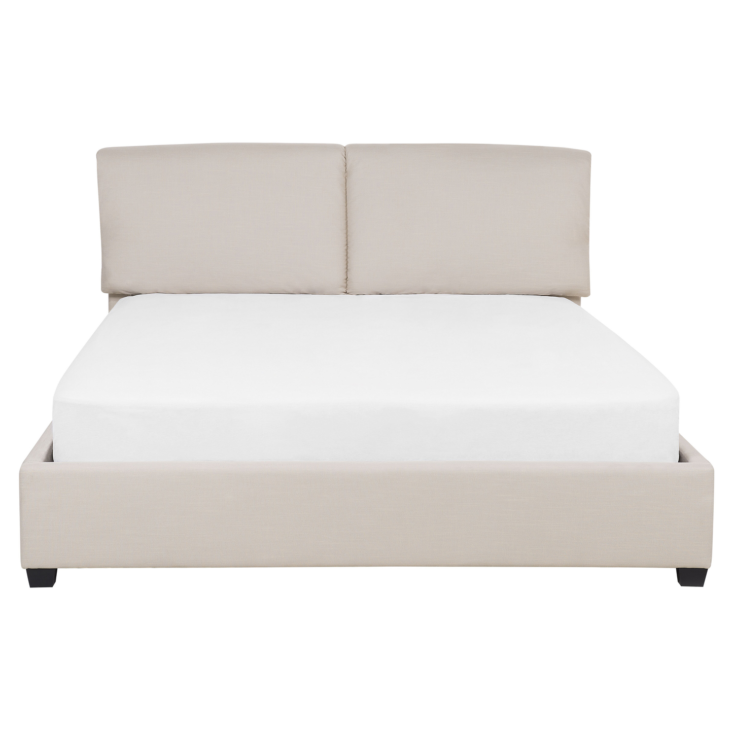 Bett mit Lattenrost Stoff BELFORT 160 x 200 cm Hellbeige
