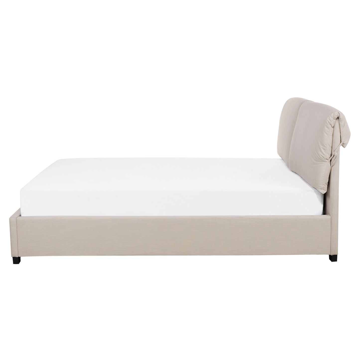 Bett mit Lattenrost Stoff BELFORT 160 x 200 cm Hellbeige