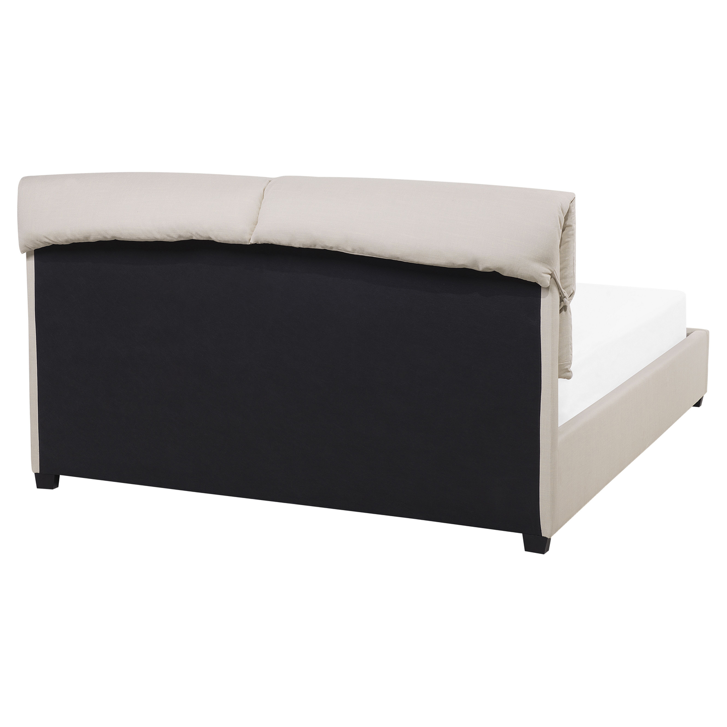Bett mit Lattenrost Stoff BELFORT 160 x 200 cm Hellbeige