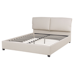 Bett mit Lattenrost Stoff BELFORT 160 x 200 cm Hellbeige