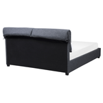 Polsterbett Leinenoptik grau Lattenrost 160 x 200 cm BELFORT
