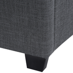 Polsterbett Leinenoptik grau Lattenrost 160 x 200 cm BELFORT