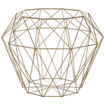 Beistelltisch heller Holzfarbton / gold Zehneck ELIDA