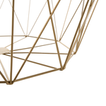 Beistelltisch heller Holzfarbton / gold Zehneck ELIDA