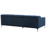 4-Sitzer Ecksofa marineblau linksseitig GLOSLI