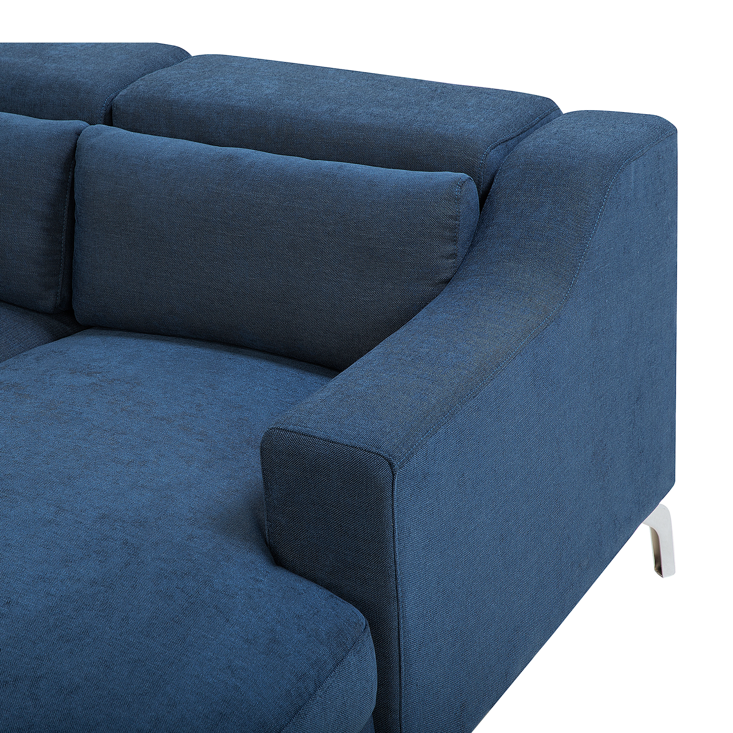4-Sitzer Ecksofa marineblau linksseitig GLOSLI