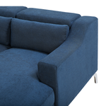 4-Sitzer Ecksofa marineblau linksseitig GLOSLI