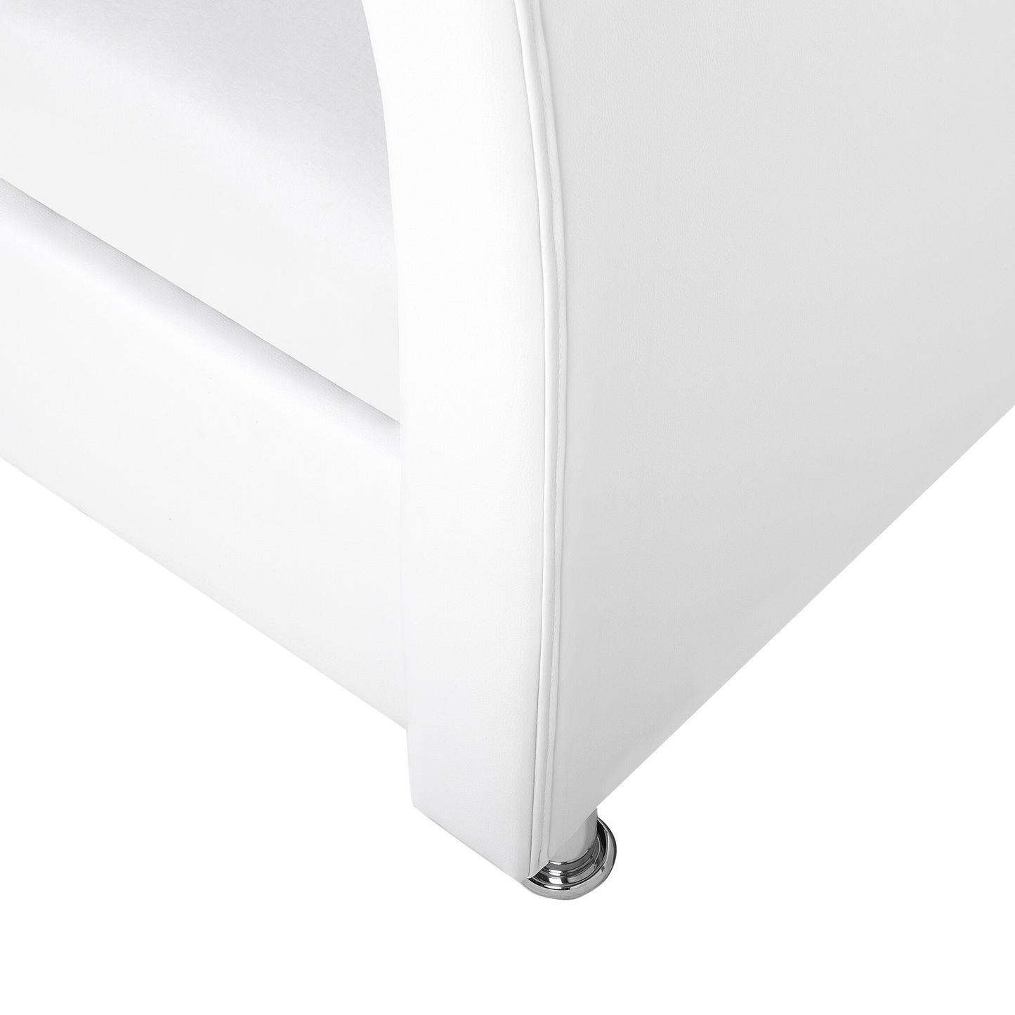 Bett mit Lattenrost Kunstleder METZ 140 x 200 cm Weiss