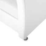 Bett mit Lattenrost Kunstleder METZ 140 x 200 cm Weiss