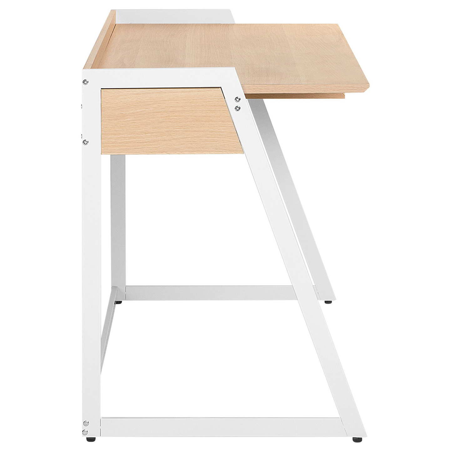 Schreibtisch weiss / heller Holzfarbton 120 x 60 cm QUITO