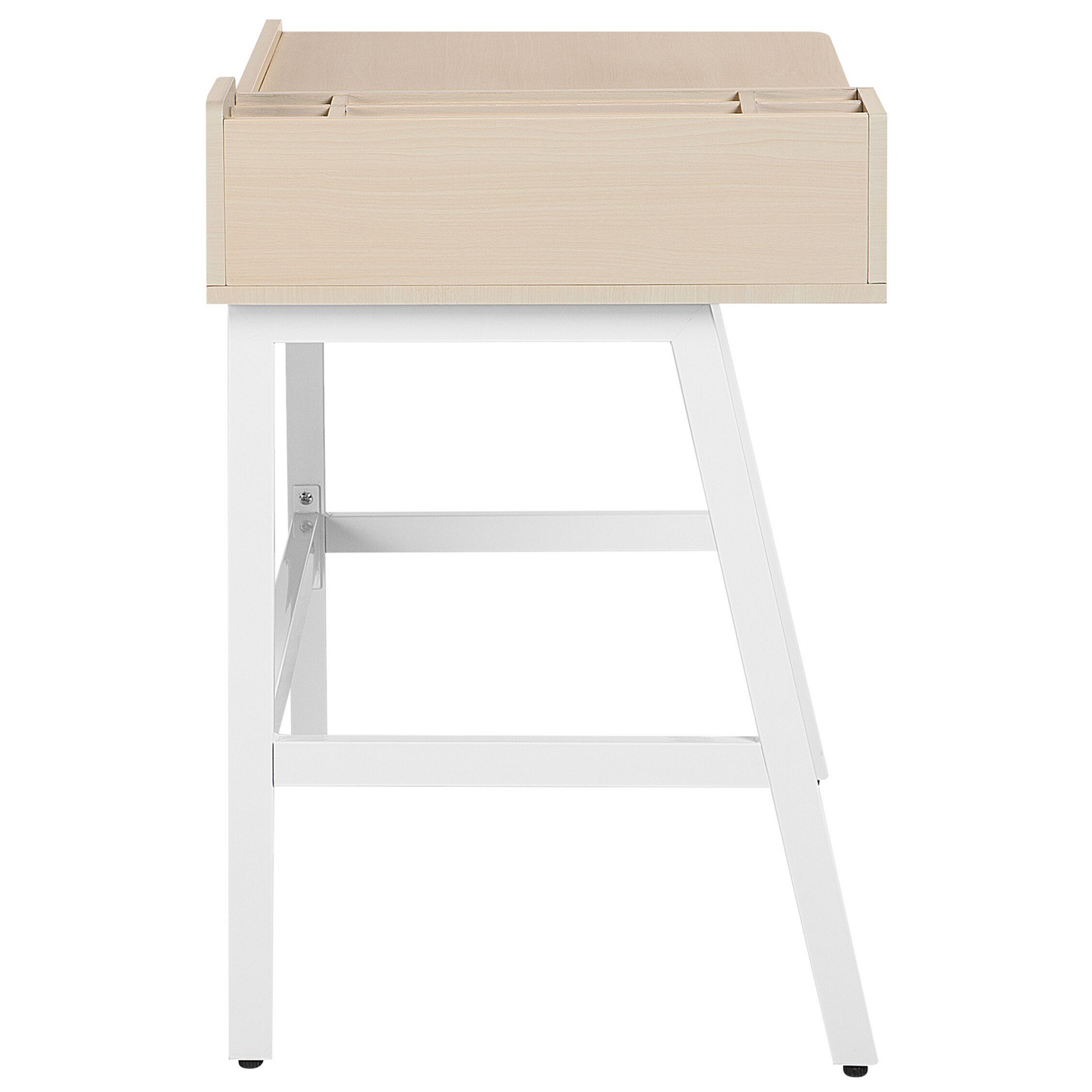 Schreibtisch weiss / heller Holzfarbton 100 x 55 cm PARAMARIBO