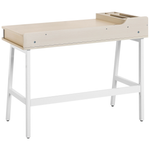 Schreibtisch weiss / heller Holzfarbton 100 x 55 cm PARAMARIBO