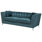 Sofa Set Samtstoff blaugrün 5-Sitzer GAULA