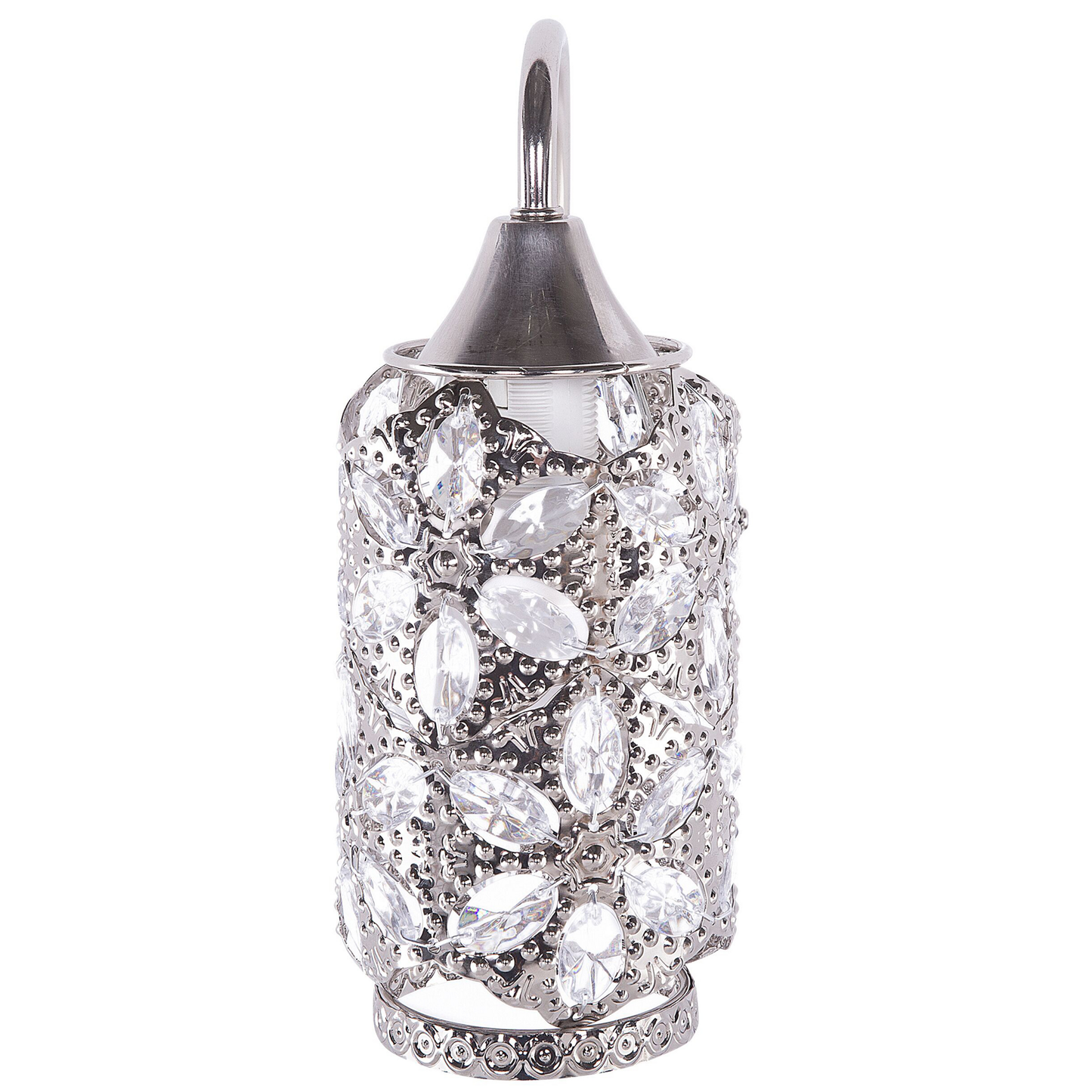Wandleuchte Nickel Blumenmuster rund SYSOLA