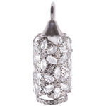 Wandleuchte Nickel Blumenmuster rund SYSOLA