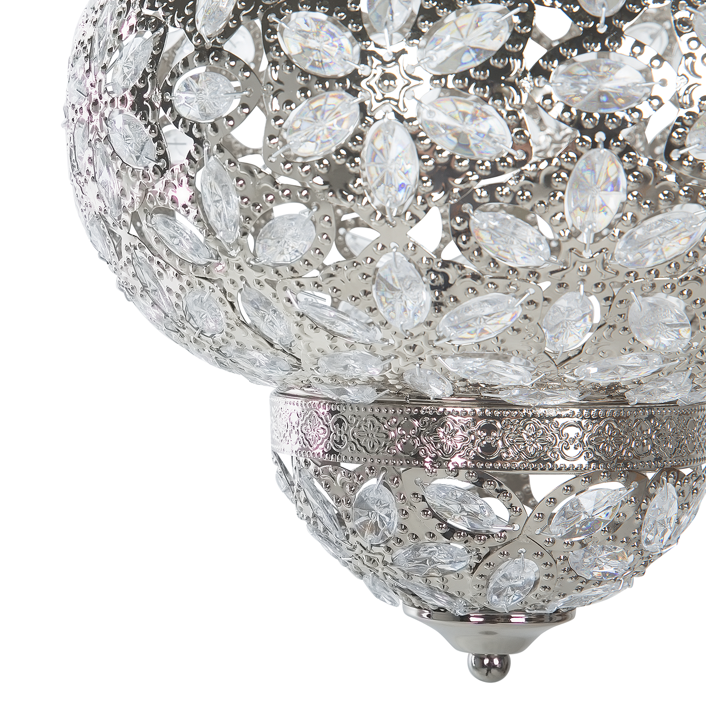 Hängelampe Nickel Blumenmuster BANDAMA