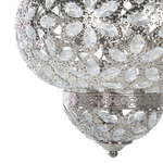 Hängelampe Nickel Blumenmuster BANDAMA