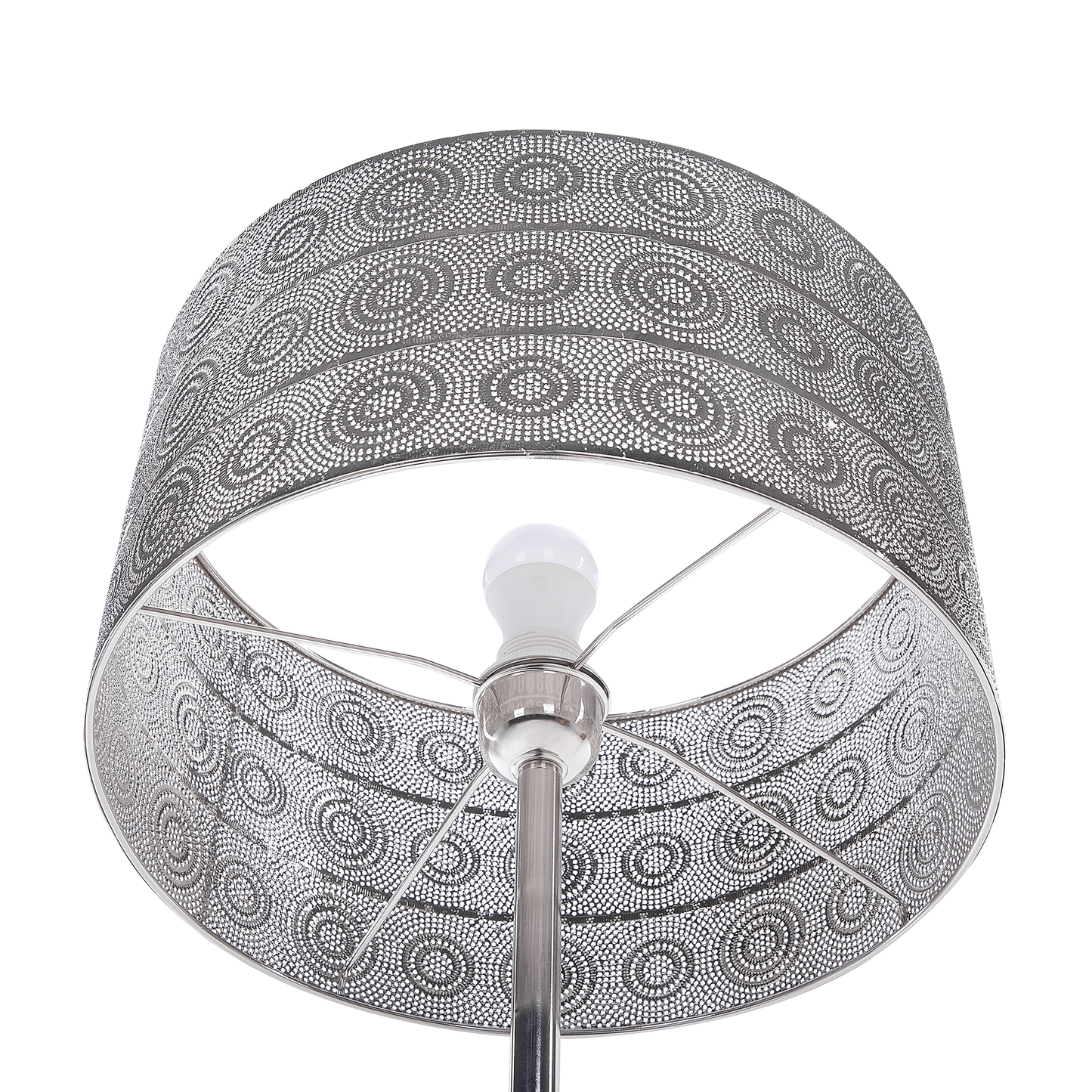 Stehlampe Nickel 147 cm Trommelfrom NUON