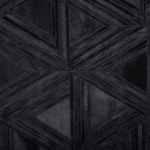 Teppich Kuhfell schwarz 140 x 200 cm geometrisches Muster Kurzflor KASAR