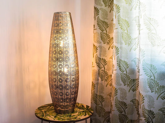 Stehlampe Nickel 85 cm Laternenform MARINGA