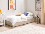Bett mit Stauraum Stoff DINAN 90 x 200 cm Beige