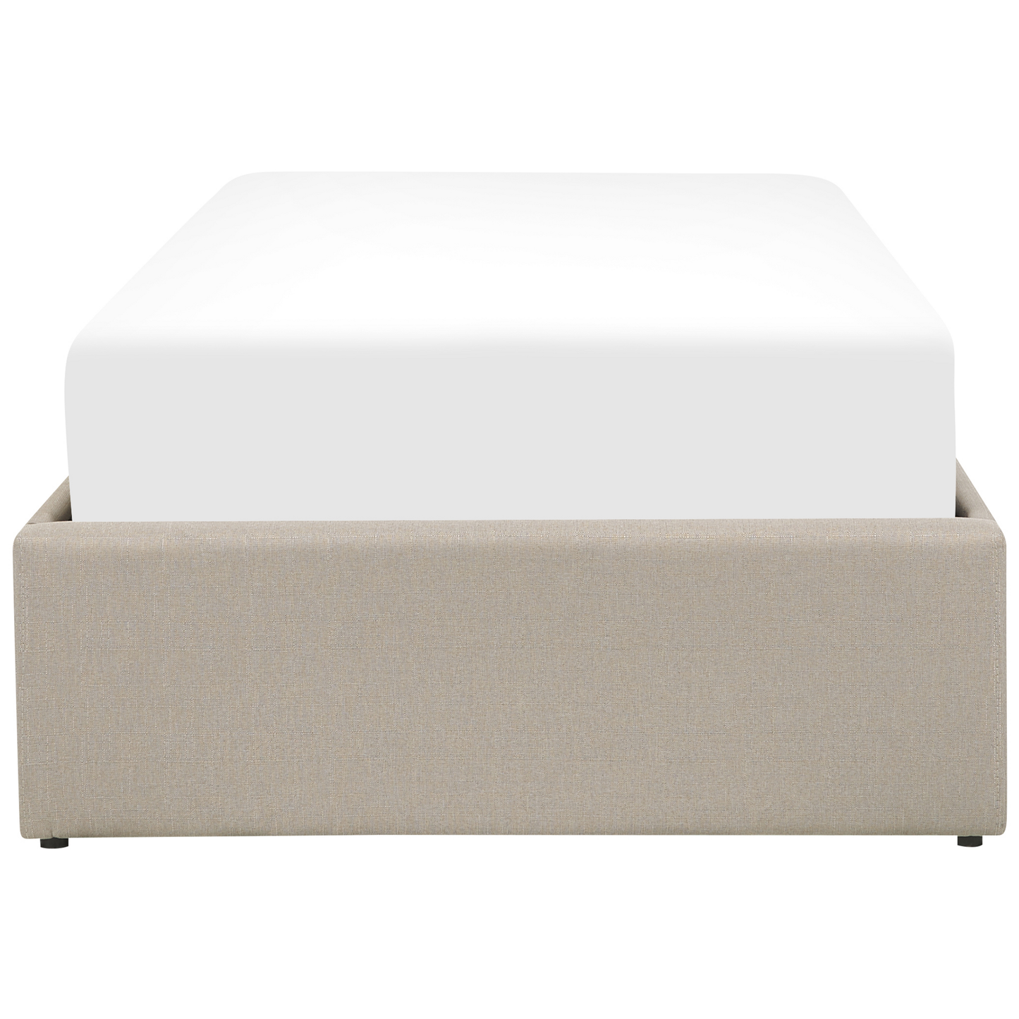 Bett mit Stauraum Stoff DINAN 90 x 200 cm Beige