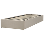 Bett mit Stauraum Stoff DINAN 90 x 200 cm Beige